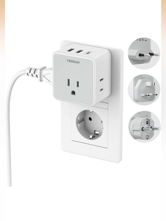 Tessan Other - Tessan All European UK Travel Plug Adapter Kit International Detachable w/ 3